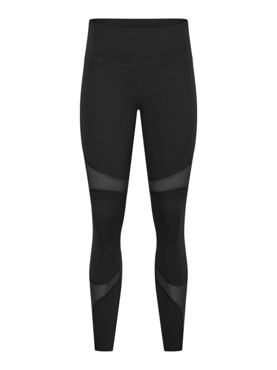 Mesh Stitching Yoga Quick-Drying Breathable Sports Cropped Pants