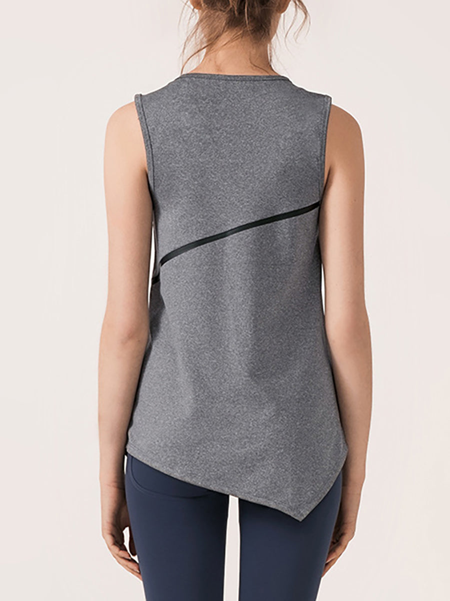 Yoga Solid Color Loose Exercise Fitness Vest