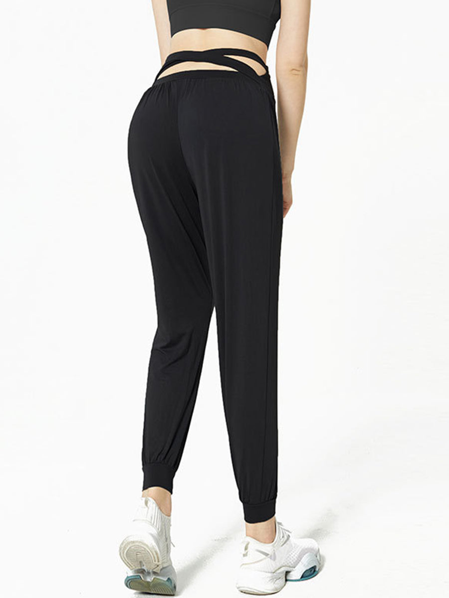 Sports Casual Solid Color Loose Yoga Fitness Pants