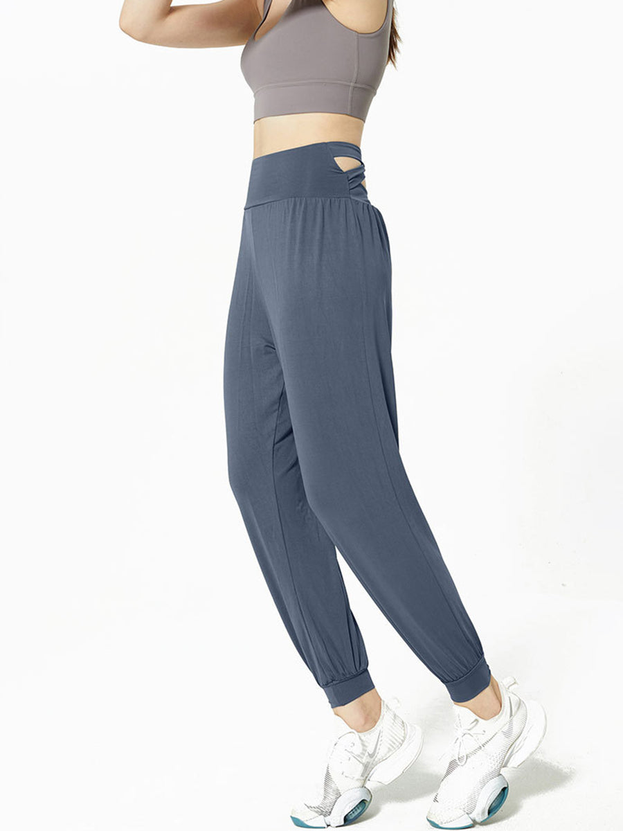 Sports Casual Solid Color Loose Yoga Fitness Pants