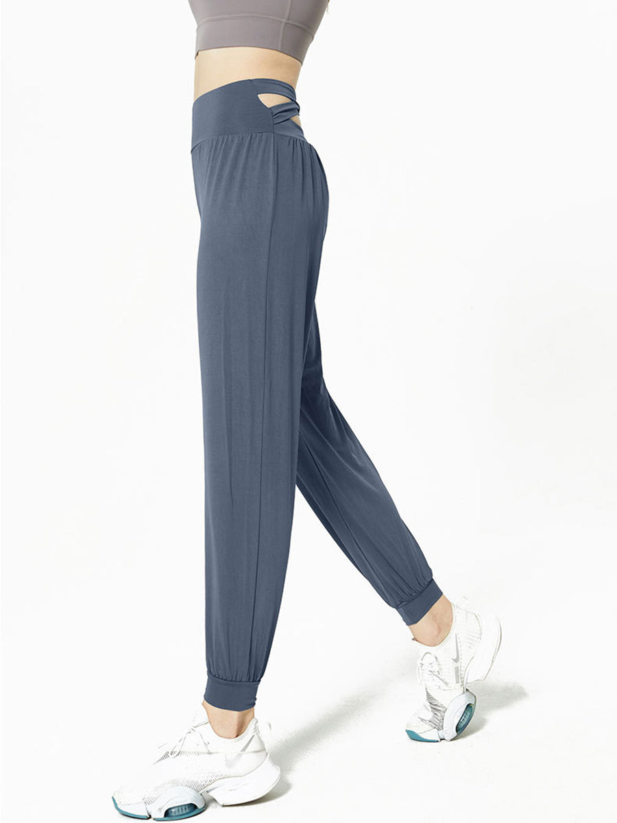 Sports Casual Solid Color Loose Yoga Fitness Pants