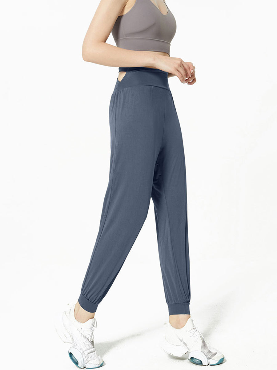 Sports Casual Solid Color Loose Yoga Fitness Pants
