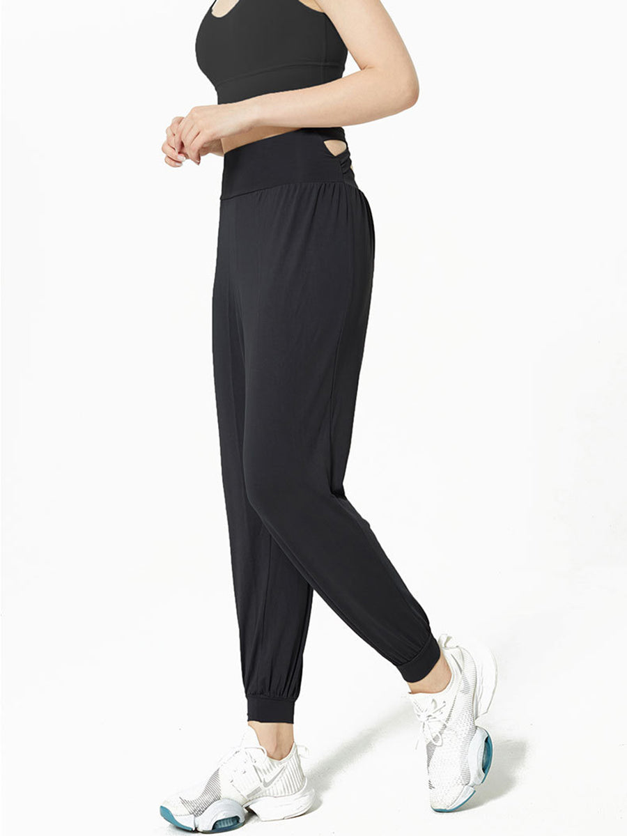 Sports Casual Solid Color Loose Yoga Fitness Pants