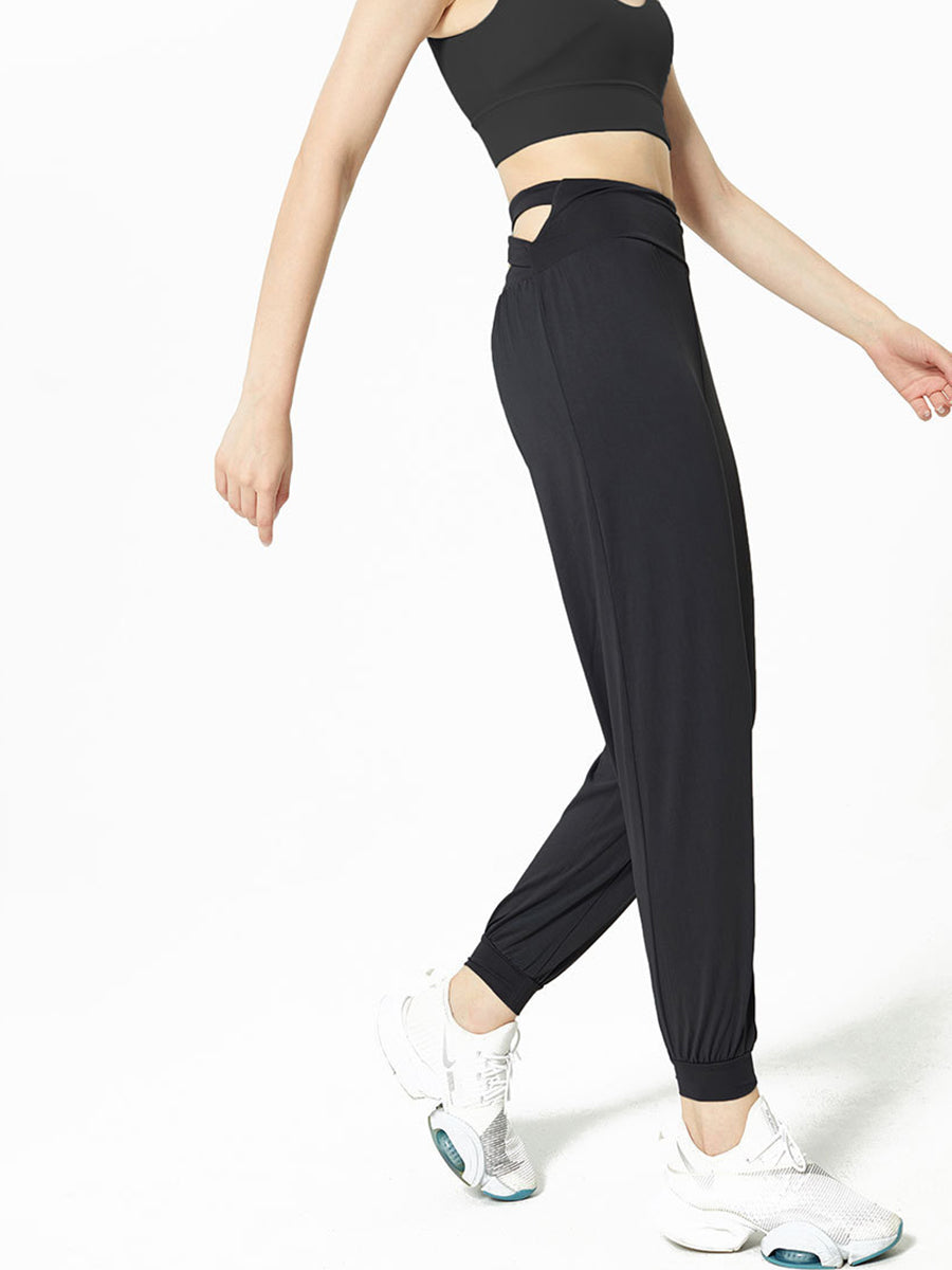 Sports Casual Solid Color Loose Yoga Fitness Pants