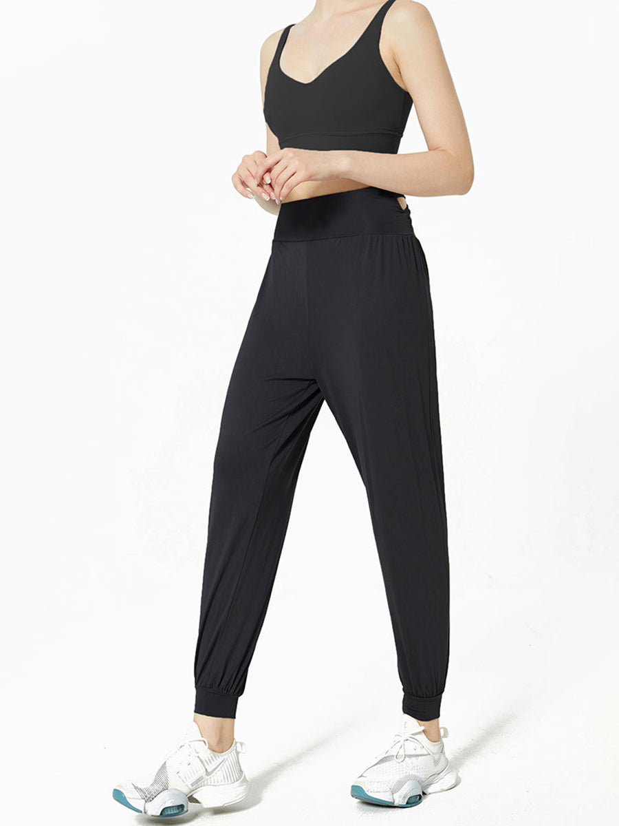 Sports Casual Solid Color Loose Yoga Fitness Pants